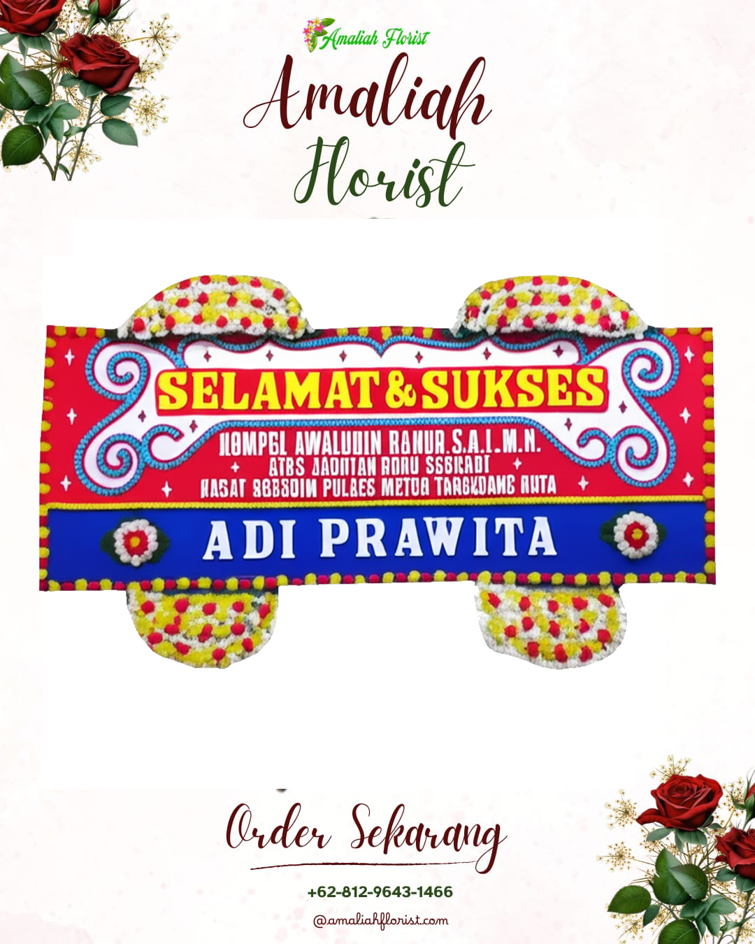 Papan Bunga Ucapan Selamat Ngrampal